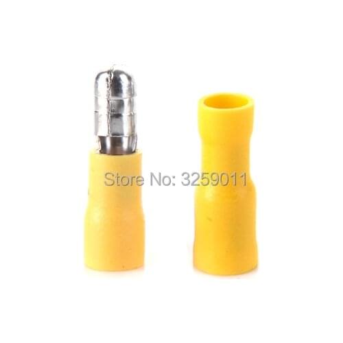 1PCS Crimp Terminal Butt Connector Male Female Pre-Insulating Joint 12 - 10 AWG MPD 5.5-195 FRD 5.5-195 yellow