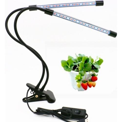 10pcs/lot 18W 36LED Plant Grow Light With Clip Flexible Gooseneck For Medical Flower Plants Vegetative and Flowering Stage
