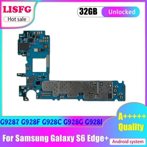 100% Original For Samsung Galaxy S6 Edge Plus Motherboard With Android System 32G For G9287 G928F G928C G928G G928I Logic board