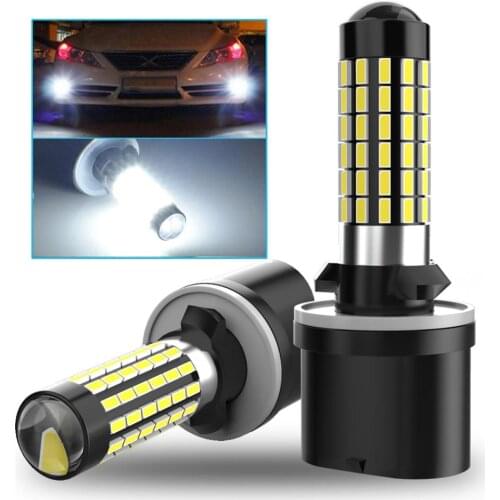 2pcs Super Bright H27W H27 Led H27W/1 880 Led Bulb Fog Lights Cars Led Fog Driving Lamp High Lights Car Light Sourse 6000K White