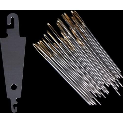 30pcs/set Embroidery Tapestry Home Wool Large Leather Hand Sewing Needles Gold Eye Needle DIY Sewing Accessories