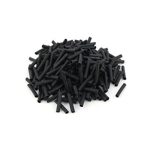 300pcs Wrap Wire Black 4mm Dia Heat Shrink Tube Cable Sleeving 2:1