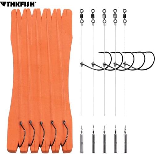 5pcs/lot Texas Rig Set #3 #1 #1/0 #2/0 Drop Shot Hook Carolina rig Kit Bass Fishing Accessories