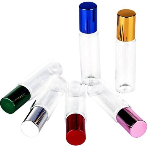 6Pcs/set Portable Multiple Colors Bottles Glass Bottle Essential Oil Empty Perfume Bottle Glass Ball Can Be Filled