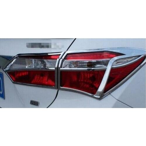 ABS Chrome Rear Tail Light Lamp Cover Trim For Toyota Corolla 2014 2015 2016