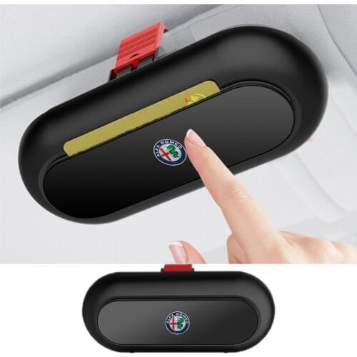 Car Sun Visor Glasses Case Organizer Storage Box For Alfa Romeo Giulietta MITO 4C 159 147 156 GT Giulia Stelvio Auto Accessories