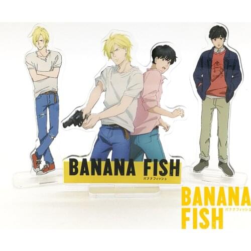 Love Thank You BANANA FISH Ash Okumura Eiji acrylic stand figure model plate holder cake topper anime