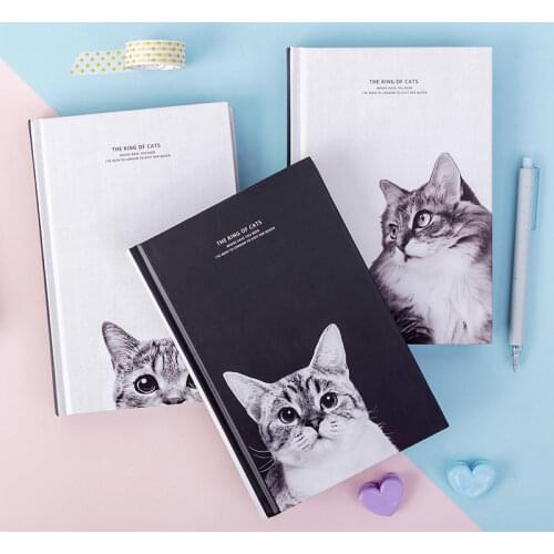 Notebooks Notepad Journals Diary Korean Stationery Budget Book Sketchbook Lined Cloth Colver Cute Cat Office School Supplies