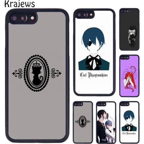 Krajews Anime Black Butler Kuroshitsuji Phone Case Coque For iPhone 7 8 Plus 11 12 Pro X XR XS Max Samsung Galaxy S7 S8 S9 S10