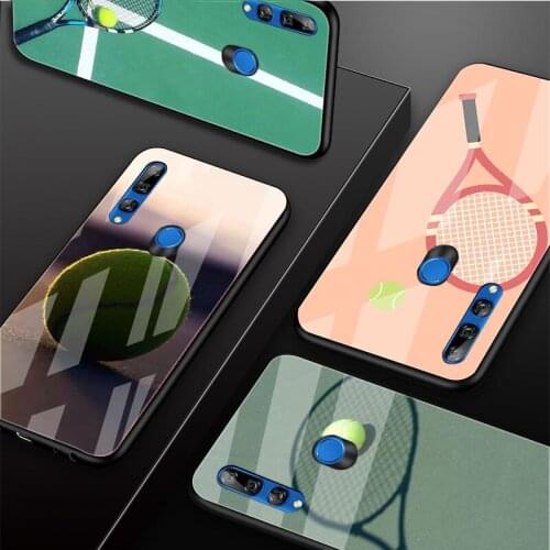 Sport Tennis Tempered Glass Phone Case For Huawei honor 8X 9 10i 20i 20Lite 20Pro 30 Pro Cover Shell