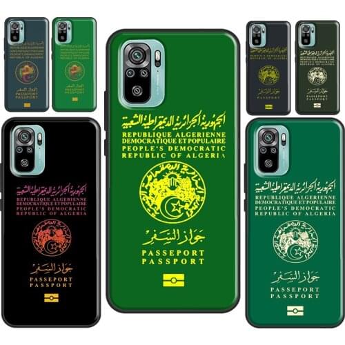Algerian Passport For Xiaomi Redmi Note 10 9 Pro 7 8T 9S Note 8 Pro Case For Redmi 9A 9 9C 9T K40 Coque