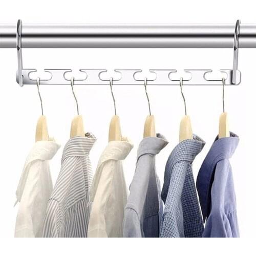 Stainless Steel Clip Stand Clothes Hanger organizer Adjustable Metal Wonder Hanger Clothing Organizer Save Space