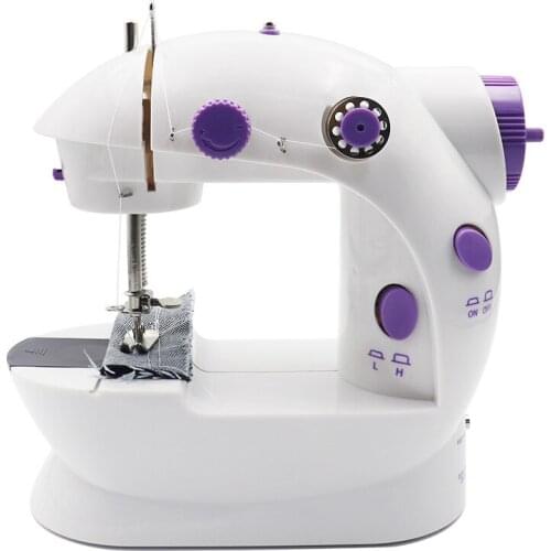 Electric Mini Sewing Machine For Home Hand Machine To Sew Lock Stitch Adjustment With Light Handheld Portable Sewing Machine