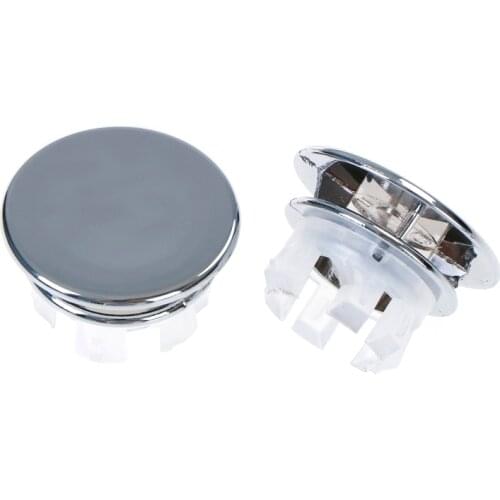 2pcs/lot Basin Sink Round Overflow Cover Ring Insert Replacement Tidy Chrome Trim Bathroom Accessories
