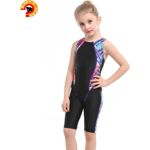 Girls Swimsuits Athletic One-Piece Swimsuits for Swiming Class Racerback Competitive Legsuits for Girls Kids Age 5-15 Years Old