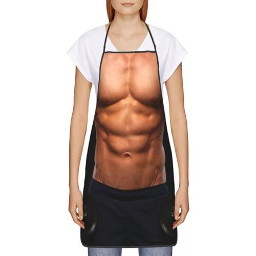 Man Muscle Kitchen oil resistant wreath Pole kitchen apron House cleaning for Women 72*52cm