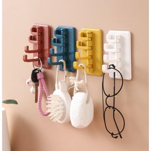 Powerful Invisible ABS Self-adhesive Hook Creative Organ Hook Kitchen Wall Hanging Waterproof Wall Mount Bathroom Home Supply