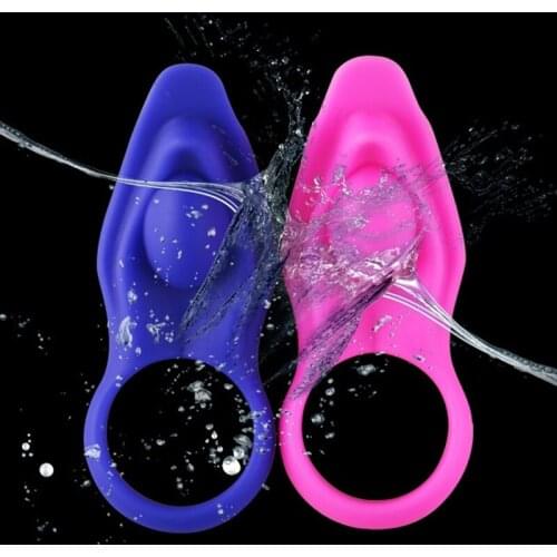Soft Silicone Male Cock Ring Penis Sleeve Vibrating Penis Ring Time Delay Premature Ejaculation Lock Ring Sex Toys For Men Gay 2