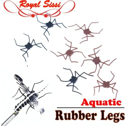 New developed 20pcs pack fly tying mosquitos ultra slim rubber legs aquatic insect fly fishing trout lure flies tying materials