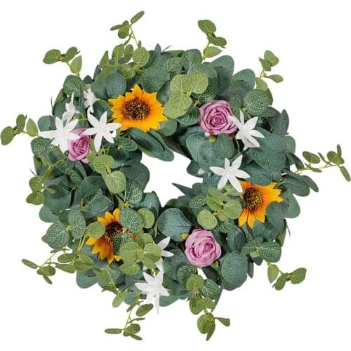 Wall Decoration Silk Flower Spring Summer Wreath Ornaments Decorative Green Plant Garland Artificial 1 Pcs Simulated Eucalyptus