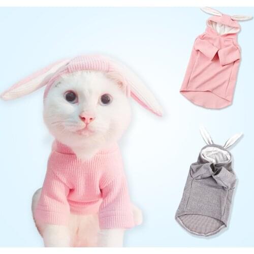 New Cute and Funny Rabbit Ear Sweater Dog Than Bear Teddy Method Cat Pet Clothes Autumn Winter Spring Pet Clothes