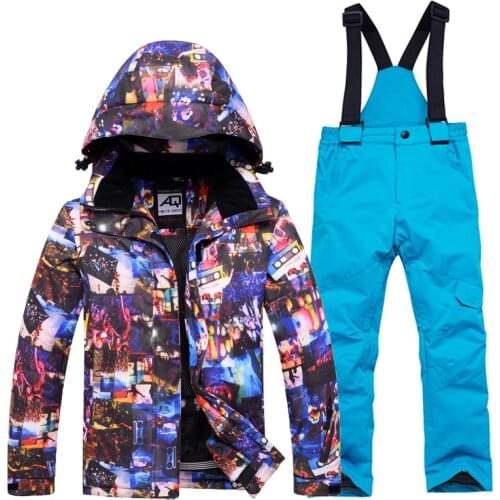 New Kids Ski Suit Children Brands Waterproof Windproof Girls And Boys Snow Set Pants Winter Skiing And Snowboarding Jacket Child