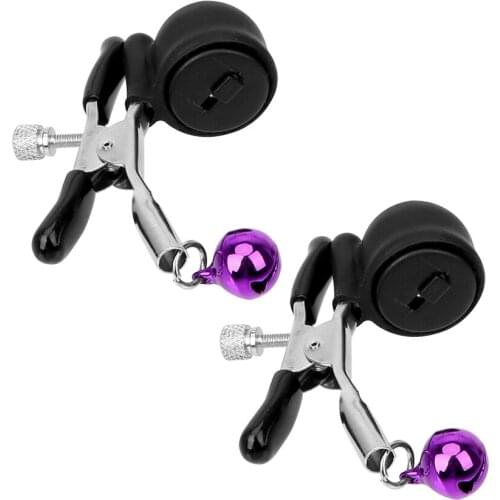 OLO Vibrator Nipple Clamps with Bell Flirting Breast Stimulator Sex Toys for Women Couple Vibrating Clip Adult Games