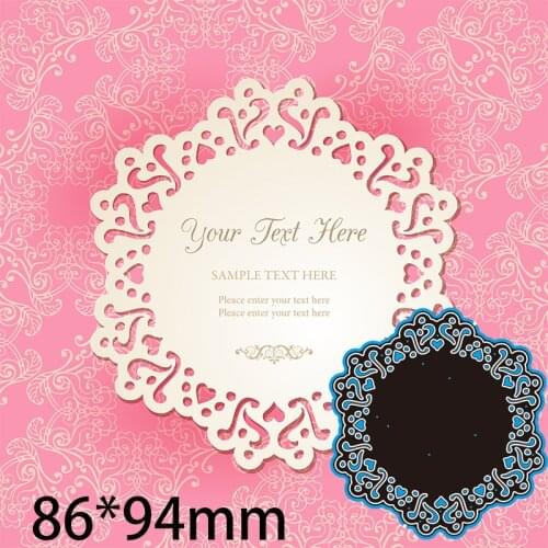 Cutting Dies Lace Stationery Stencil Craft for Scrapbook Stamps Dies Embossing Paper Gift Card 86*94mm