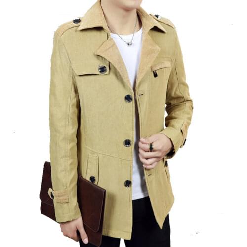QIANDUBAO Men's Trench Coats