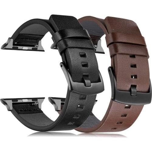 Origianl Genuine Leather band for Apple Watch 6 5 4 3 2 1 Sport Watch Strap Band for iWatch Series 38 40 42 44mm Accessories