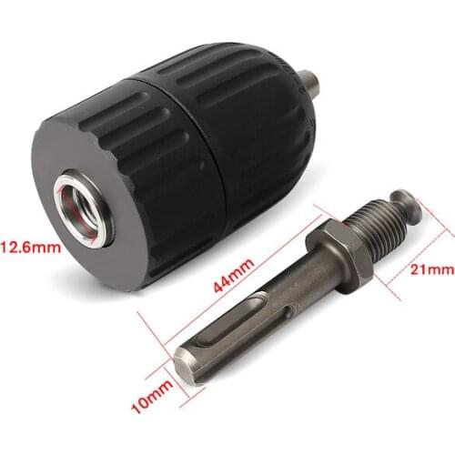 2-13mm 1/2" 20unf Self-locking Keyless Wrench Drill Chuck Impact Hammer Conversion Drill Bit Holder