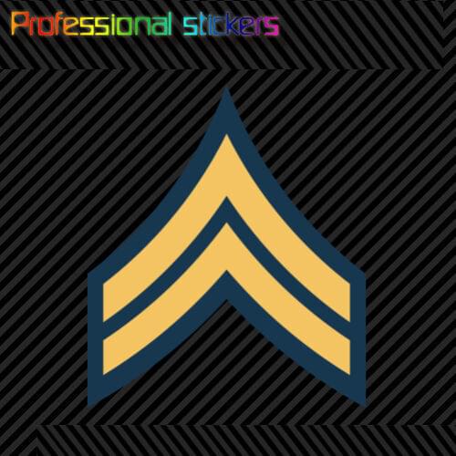 E-4 Corporal Insignia Sticker Decal Self Adhesive Vinyl United States Army Stickers for Motos, Cars, Laptops, Phone