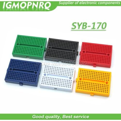 5PCS SYB-170 yellow white black bule green red Mini Solderless Prototype Breadboard 170 Tie-points PCB Test Board