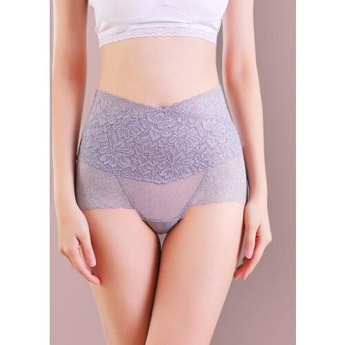 Sexy Lace Women Panties Underwear High Waist Body Slimming Lace Panties Mesh Lingerie Comfort Female Seamless Briefs Underpants