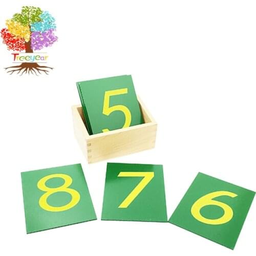 Treeyear Montessori Material Sandpaper Numbers with Box Educational Learning Toys for Toddler