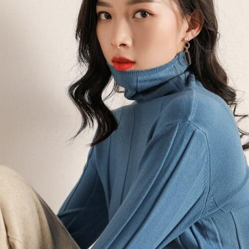 Turtleneck Women Sweater And Pullover Women Long Sleeve Autumn Winter Casual Pink Jumper Sweaters badycon Sweater Cheap 2021