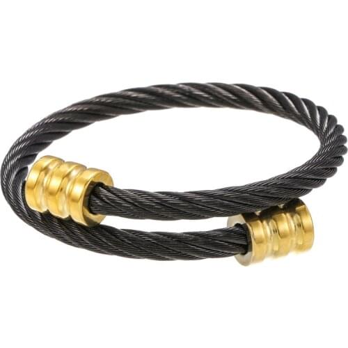 1 pcs spiral cuff bracelet with copper rollers stainless steel charm adjustable bangle durable keep color for woman man jewelry