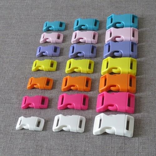 10pcs/Lot Colourful Plastic Release Buckle For Bag Pet Dog Cat Collar Necklace Bracelet Hat Paracord Garment Sewing Accessory