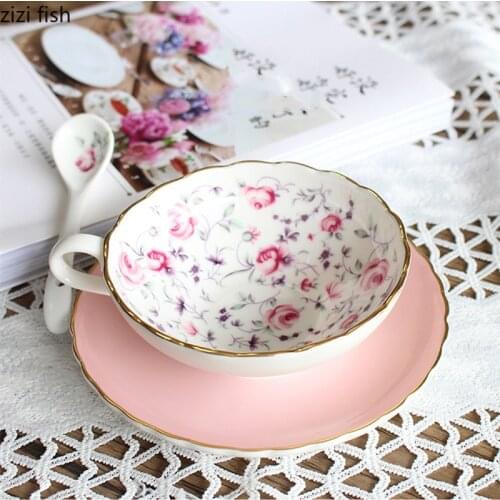 200ML British Royal Bone China Coffee Cups Lover Couple Mugs Ceramic Tea Cup & Saucer Set Advanced Porcelain Mug For Gift
