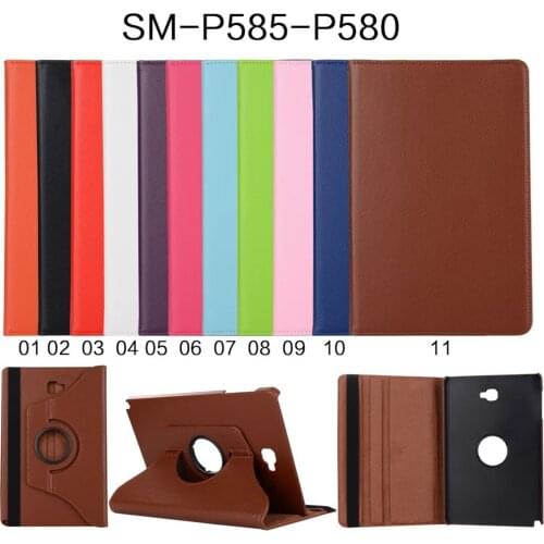 360 Degree Rotating Flip Smart Stand Pu Leather Tablet Case Cover For Samsung Galaxy Tab A P580 with S Pen 10.1 inch P585