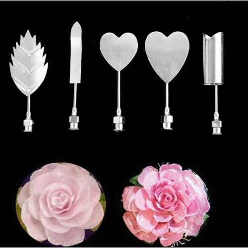5PC/SET Flower 3D Jelly Art Needle Tools Set For Jelly Cake Gelatin Pudding Cake Pastry Mold Cake Decor Pudding Baking Tools