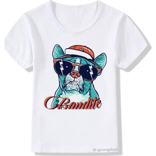 Watercolor Pug/shepherd Dog Mini Doberman Animal Print Boys Funny Kids Clothes T-shirt Shirt Boy Girl T Shirt Summer Kids Tops