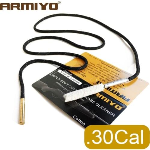 Armiyo Cotton .30Cal .280/.32cal 7.62mm 8mm Gun Bore Cleaner Rifle Barrel Brush Swabs Cleaning Kit Fit AK Screw Thread Size 8-32