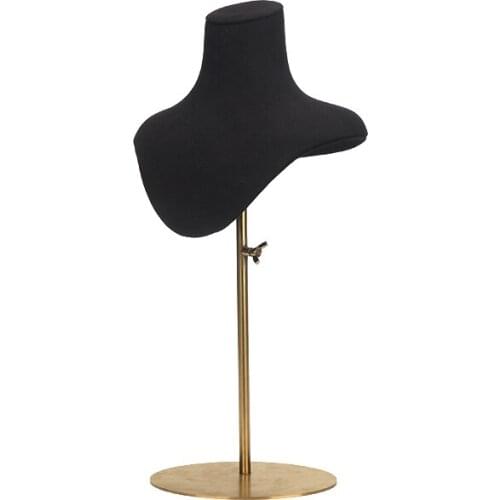 Black Mannequin Portrait Necklace Pendant Long Chain Jewelry Display Stand Holder Decorate Jewellery Organizer Three Colors