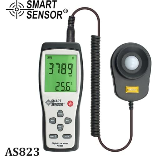 SMART SENSOR Digital Handheld Light Lux Meter Illuminance 200,000 Lux/FC Luminometer Photometer Lighting Tester Luxmeter