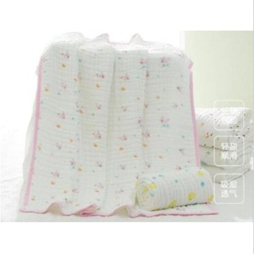 105*105cm Baby Bath Towel 6 layer Pure Cotton Soft Absorbent Shower Newborn Towe