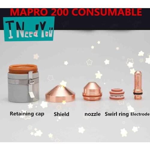 Mapro200 electrode 220487, 220937,220528, nozzle 220890, 220892,420044, shield 220532, 220536,420045