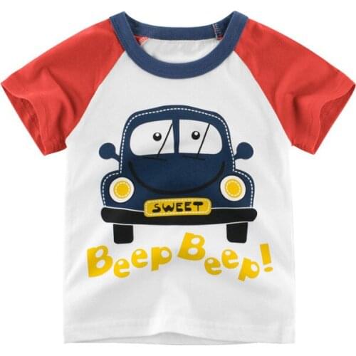 Summer Baby kids Boys T-Shirt Cotton Short Sleeve T-Shirt Tops Tees Boy Kids truck car Tops cartoon Baby Children Clothing