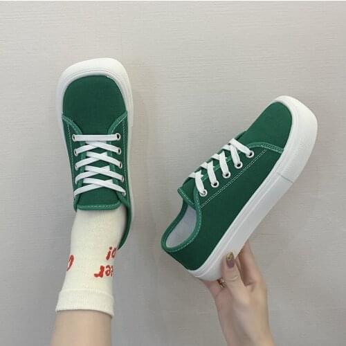 2021 Spring Autumn New Leopard Flat-bottom Student Casual Sports Shoes Thick-Soled Low-Cut Square Canvas Shoes Women Sneakers