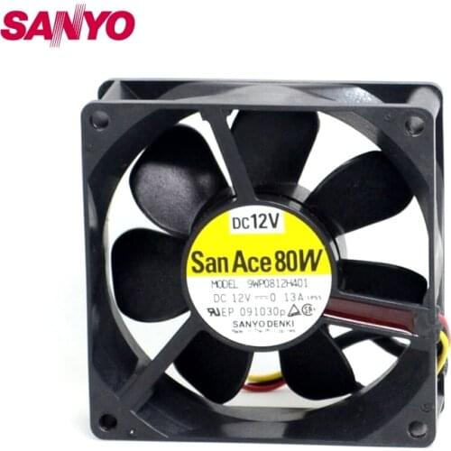 SANYO New imported Japanese IIP68 waterproof cooling fan 8025 80mm 12V 9WP0812H401